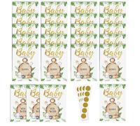 Lot de 24 cartes de jeu pour fête prénatale - Loteries à gratter - Billets - Cartes de tombola passionnantes - Fêtes amusantes - Activité brisant la glace - Genre - Neutre - Fête prénatale