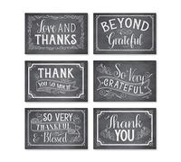 Lot de 24 cartes de remerciement en ardoise noire avec enveloppes, excellente note pour les funéraires d'adultes ou comme cadeau de remerciement, fournitures de papeterie pour obtention du diplôme,