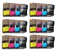 Lot de 24 Cartouches D'Encre pour Imprimante avec Puce Brother Libre Choix LC-121 LC-123 LC-125 LC-127 DCP-J132W DCP-J152W DCP-J152WR DCP-J172W DCP-J552DW DCP-J752DW DCP-J4110DW DCP-J4110W J245 MFC