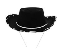 Lot de 24 chapeaux de cowboy noirs pour enfant - Accessoire de chapeau de cowboy et de cowgirl - Parfait pour les fêtes à thème Far West et Western - Journée mondiale du livre ou tout autre événement