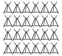 Lot de 24 chevalet de table en aluminium de 38,1 cm à 53,3 cm de haut, trépied portable réglable avec bras d'extension et pieds en caoutchouc pour toile, images, peintures