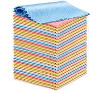 Lot de 24 chiffons de nettoyage miracle en forme d'écailles de poisson, faciles à nettoyer, nanométrique, chiffon de nettoyage en microfibre, non pelucheux, serviette de polissage pour verre à vin,