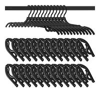 Lot de 24 cintres de Voyage, cintres Pliables et légers, antidérapants pour vêtements, séchoir à vêtements Pliable pour Voyage et Maison - Noir