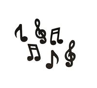Lot de 24 clés et notes de musique noires décoratives pour musiciens et mélomanes, emballage unique