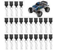 Lot de 24 clips de carrosserie RC - En acier inoxydable - Pour voiture RC - Accessoires de rechange pour voitures RC - Accessoires pour voitures Traxxas RC pour pièces de rechange Deerc Haiboxing