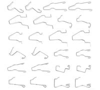 Lot de 24 clips de fixation d'ampoule de phare en acier inoxydable pour H1 H3 H4 H7 - Couleur argentée