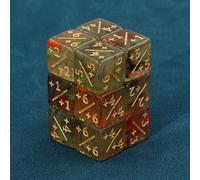 Lot de 24 compteurs de dés MTG + 1/+1 jetons de compteur de vie avec sac de rangement gris - Dés D6 vibrants, dés parfaits de 16 mm pour MTG, JCC et jeux de cartes (orange + vert + soie jaune)