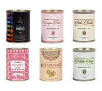 Lot de 24 cônes d'encens à refoulement | Chakra, Sang de dragon, Palo Santo, rose, bois de santal, sauge blanche | 144 cônes au total