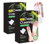 Lot de 24 coussinets nettoyants en profondeur pour les pieds, vinaigre de bambou et poudre de gingembre, feuilles adhésives pour un meilleur sommeil et soin des pieds