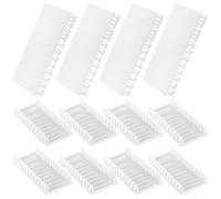 Lot de 24 couvercles modulaires pour boîtes de distribution électriques en ABS robuste, montage facile à clic sans perçage, pour rail Hager/Schneider/DIN, isolation sûre Fentes libres, blanc, 24