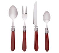 Lot de 24 couverts en acier inoxydable, poignée marron, Imperial Chocolate