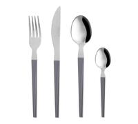 Lot de 24 couverts en acier manche bleu Diletta