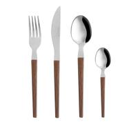 Lot de 24 couverts en acier manche bois Diletta