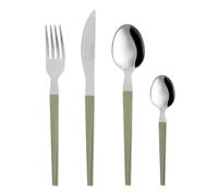 Lot de 24 couverts en acier manche vert Diletta, Légumes