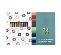 Lot de 24 crayons aquarelle professionnels pour artistes et enfants, solubles dans l'eau, sans bois, pour pages à colorier