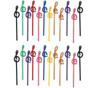 Lot de 24 crayons décoratifs en forme de e sol, notes de musique colorées en bois avec pointe gomme, cadeau créatif pour les étudiants et les amateurs de musique