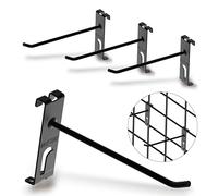 Lot de 24 Crochets à Double Grille pour Panneau Mural - 15,2 cm avec Crochet Supplémentaire sur le Bas - Durables pour Accrocher des Accessoires