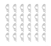 Lot de 24 crochets de gouttière en plastique pour fixer les lumières aux gouttières (blanc)