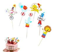 Lot de 24 décorations de gâteau de, décorations de cupcakes, décorations de cupcakes, décoration de gâteau de dauphin de dessin animé, tigre, dauphin, pic de cupcake pour, adultes