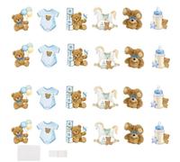 Lot de 24 décorations de gâteaux de fête, 100 g, ensemble de décoration vive pour fête, décoration élégante pour présentation de dessert