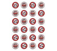 Lot de 24 décorations en papier comestible pour cupcakes et gâteaux Motif Cars Disney