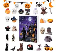 Lot de 24 décorations fantômes d'Halloween effrayantes pour l'avent, 26 x 18 x 3 cm, décoration saisonnière pour dortoir, école, bureau, maison hantée et décoration d'automne, affichage de vacances