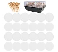 Lot de 24 disques adhésifs pour culture de champignons - Gaze de coton pour la conservation de l'humidité et la régulation de la température lors de la culture des champignons