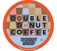 Lot de 24 dosettes de café Double Donut Shop, dosettes de café, mélange à torréfaction moyenne, capsules à portion unique pour machines à infuser Keurig K Cup