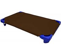 Lot de 24 draps-housses doux pour lit de bébé pour garderie, maternelle - Taille tapis avec 4 boucles élastiques aux coins - 100 % coton - Chocolat uni (58 cm de large x 132 cm de long)