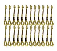 Lot de 24 Écheveaux de Fil À Coudre en Coton Doré Clair Fils Bracelet Brésilien Fil Broderie Fil À Broder Embroidery Floss, Fils Broderie Kit pour Broderies, Loisirs Créatifs, Point de Croix