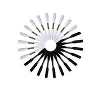 Lot de 24 écheveaux de fils à broder, fil à broder pour point de croix, bricolage, bracelet d'amitié, fil à broder pour la fabrication de bracelets, le tricot, 12 noirs + 12 blancs