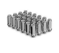 Lot de 24 écrous de roue M14 x 1,5 pour Silverado Suburban Sierra 1500 Tahoe Yukon Escalade ESV, 4,5 cm - Écrous de roue hexagonaux en chrome de rechange de 19 mm