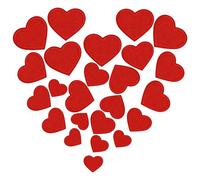 Lot de 24 écussons brodés en forme de cœur rouge - À repasser ou à coudre - En forme de cœur - Pour vestes, chapeaux, sacs à dos, jeans