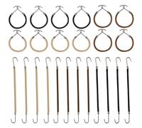 Lot de 24 élastiques à cheveux élastiques réglables avec crochets pour femme