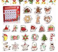 Lot de 24 Emporte Pièces Noël,Emporte Pièces Noel, Emporte Piece Biscuit pour Décoration Biscuit/Gâteau/Cookies/Pâtisserie, Emporte Piece Patisserie 24 Formes