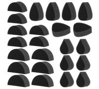Lot de 24 éponges semi-circulaires pour peinture du visage en forme de goutte pour adultes, Halloween, Noël, peinture corporelle (noir)