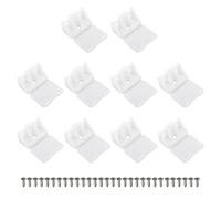 Lot de 24 équerres d'angle en plastique en nylon blanc en forme de L avec capuchon de protection 4,2 x 2,3 x 2,3 cm, support à angle droit à 3 trous pour réparation, réparation, étagère, placard,