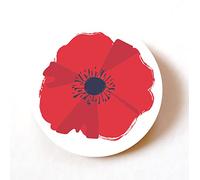 Lot de 24 étiquettes en papier motif coquelicot rouge - Remembering Our Heroes - Autocollant Coquelicot rouge hommage pour le jour du Souvenir, Anzac, Jour de l'Armistice