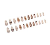 Lot de 24 faux ongles à coller en acrylique brillant pour femme 12 tailles