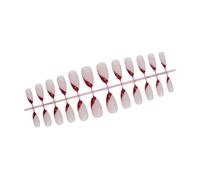 Lot de 24 faux ongles à coller en amande, à paillettes, à coller, 12 tailles, pour décoration d'ongles français