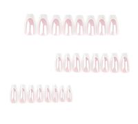 Lot de 24 faux ongles à couverture complète - Blanc - French Tip On Nails - Accessoires de manucure - 24 faux ongles à couverture complète - Accessoires de manucure