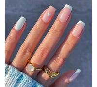 Lot de 24 faux ongles à presser avec motifs de cœur uniques - Pour les loisirs ou les fêtes