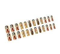 Lot de 24 faux ongles à presser en acrylique à coller sur les ongles, faciles à appliquer et à enlever