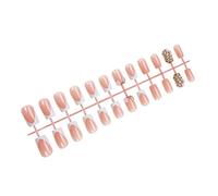 Lot de 24 faux ongles brillants à coller avec motifs floraux pour femmes à la mode