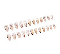 Lot de 24 faux ongles brillants à coller en forme d'amande - 12 tailles