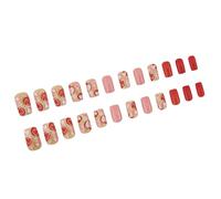 Lot de 24 faux ongles carrés à coller sur les ongles, faux ongles, cadeaux pour femmes et filles