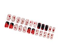 Lot de 24 faux ongles carrés à coller sur les ongles, faux ongles, cadeaux pour femmes et filles