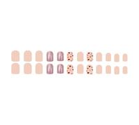Lot de 24 faux ongles carrés à coller sur les ongles, faux ongles, cadeaux pour femmes et filles