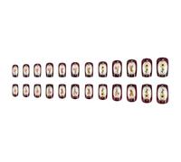 Lot de 24 faux ongles carrés à coller sur les ongles, faux ongles, cadeaux pour femmes et filles