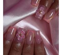 Lot de 24 faux ongles carrés à presser